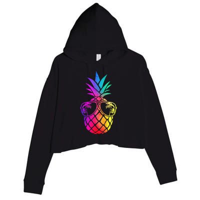 Pineapple Funny Pineapple Hawaii Summer Pineapple Crop Fleece Hoodie