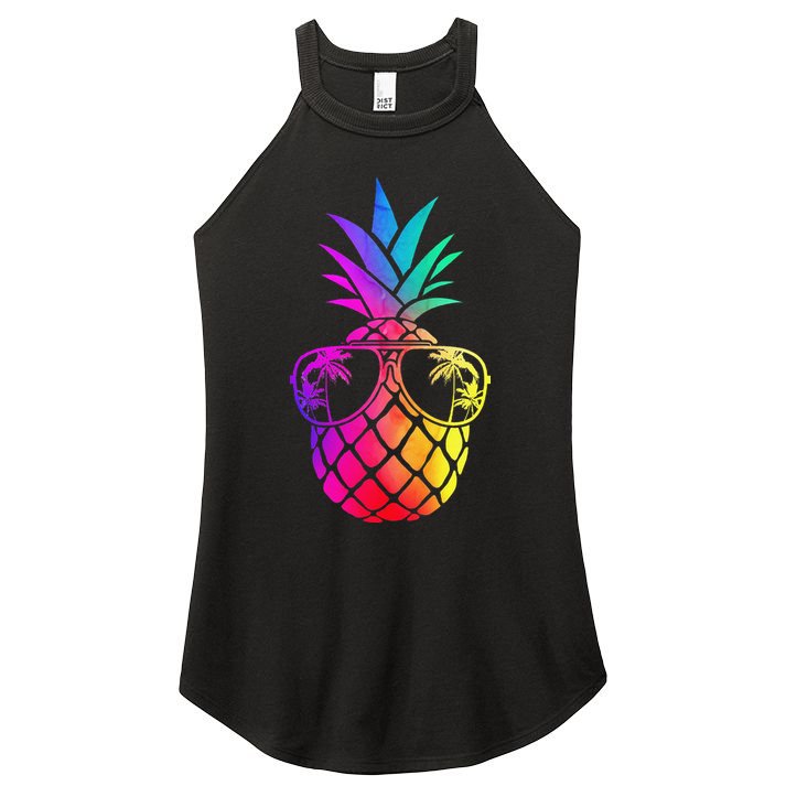 Pineapple Funny Pineapple Hawaii Summer Pineapple Women's Perfect Tri Rocker Tank