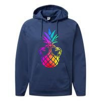 Pineapple Funny Pineapple Hawaii Summer Pineapple Performance Fleece Hoodie