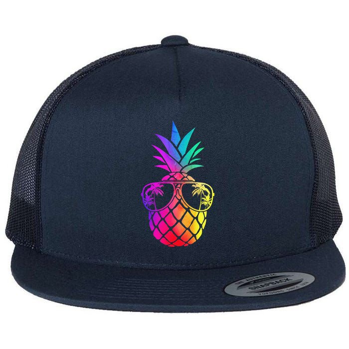 Pineapple Funny Pineapple Hawaii Summer Pineapple Flat Bill Trucker Hat