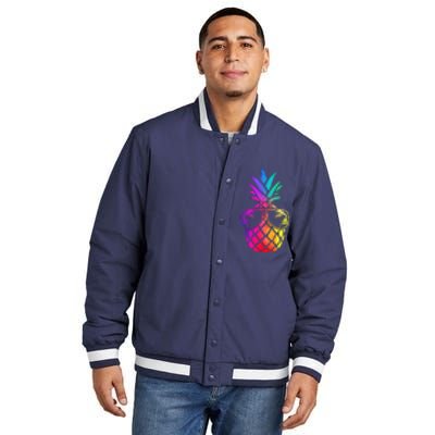 Pineapple Funny Pineapple Hawaii Summer Pineapple Insulated Varsity Jacket