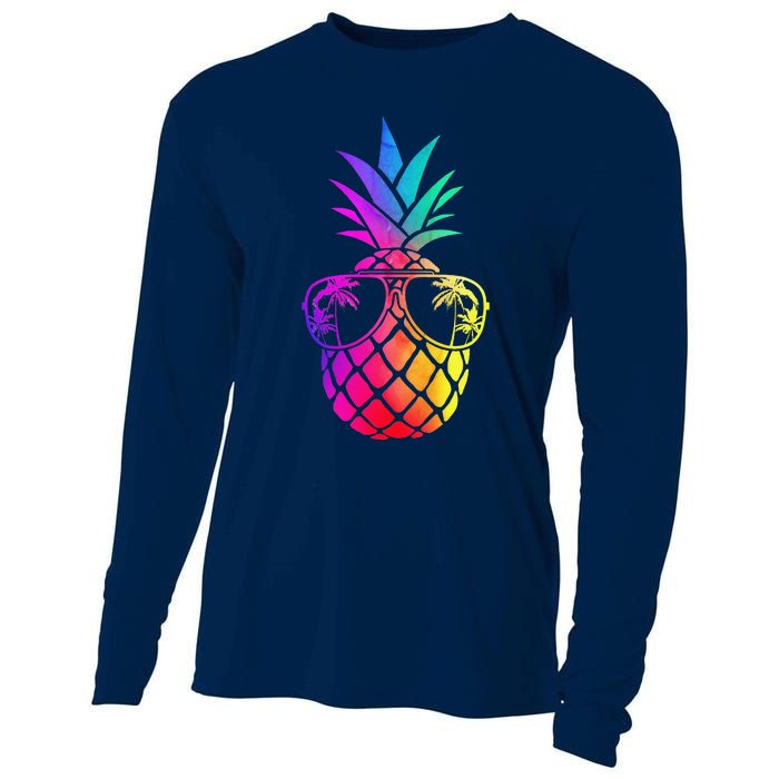 Pineapple Funny Pineapple Hawaii Summer Pineapple Cooling Performance Long Sleeve Crew