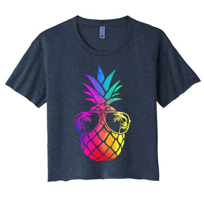 Pineapple Funny Pineapple Hawaii Summer Pineapple Women's Crop Top Tee