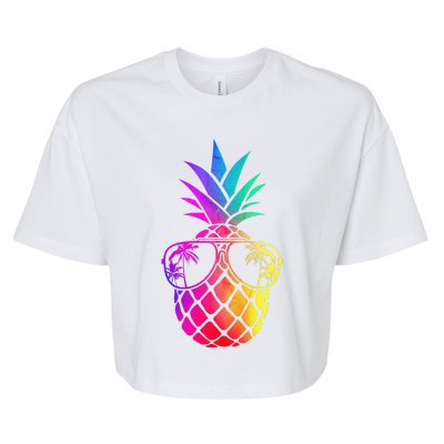 Pineapple Funny Pineapple Hawaii Summer Pineapple Bella+Canvas Jersey Crop Tee