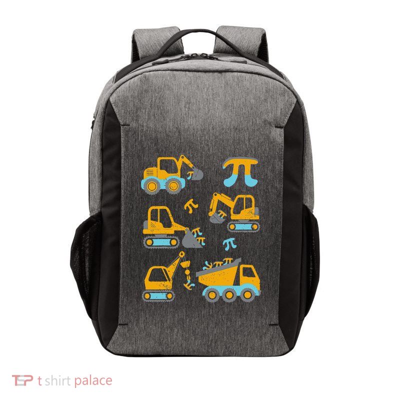Pi Funny Pi Day 3.14 Construction Trucks .Png Vector Backpack