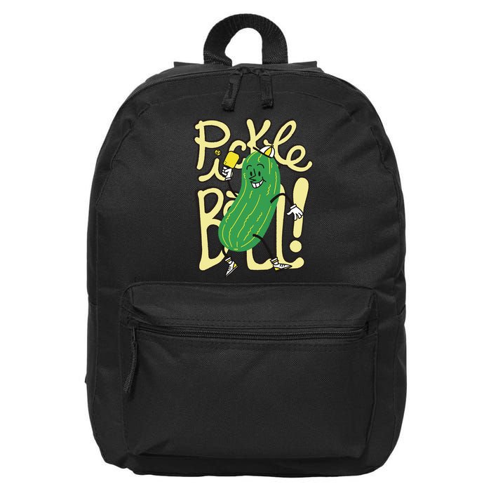 Pickleball Funny Pickle Sport 16 in Basic Backpack