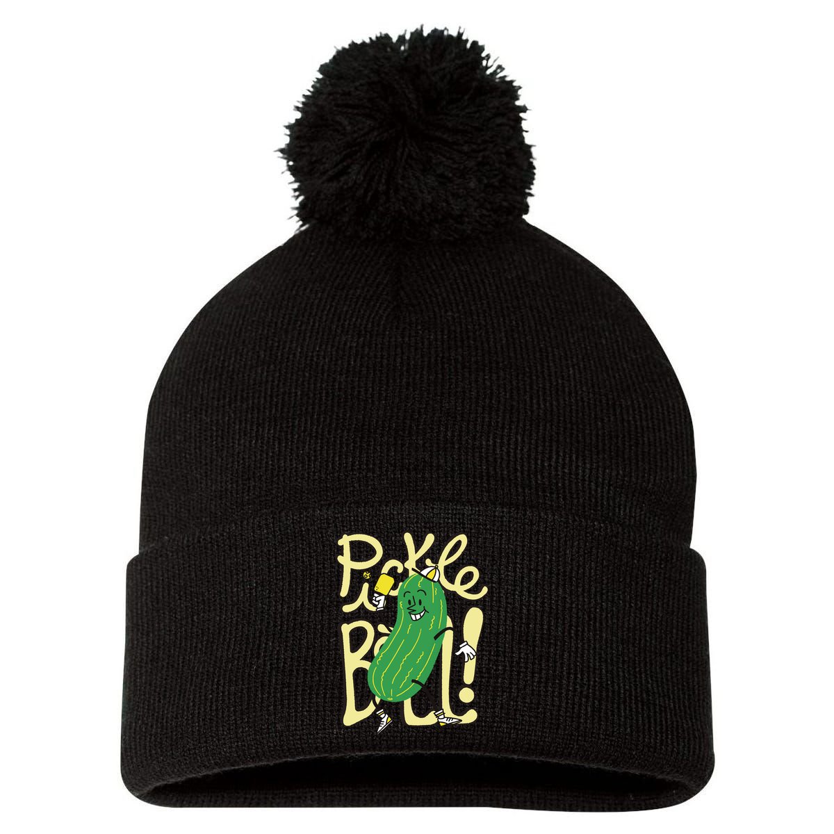 Pickleball Funny Pickle Sport Pom Pom 12in Knit Beanie