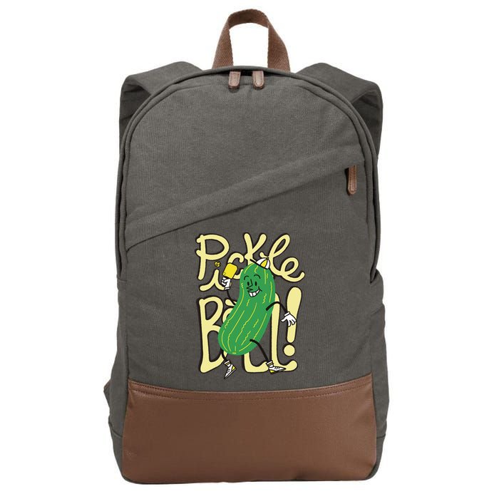 Pickleball Funny Pickle Sport Cotton Canvas Backpack