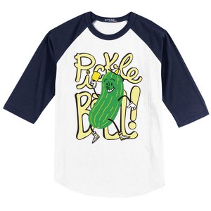 Pickleball Funny Pickle Sport Baseball Sleeve Shirt