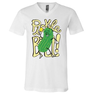 Pickleball Funny Pickle Sport V-Neck T-Shirt