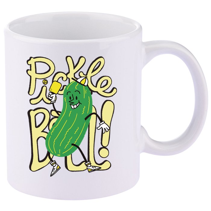 Pickleball Funny Pickle Sport 11oz C Handle Ceramic Mug