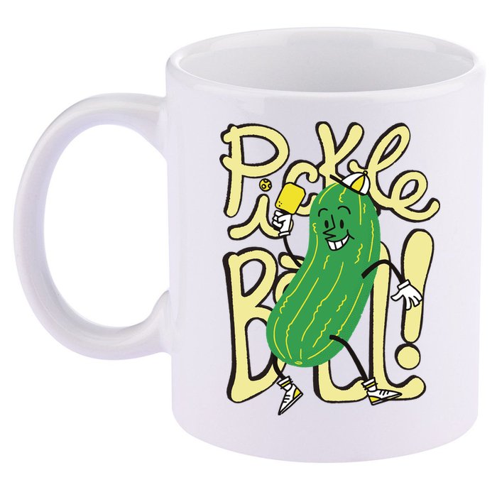 Pickleball Funny Pickle Sport 11oz C Handle Ceramic Mug