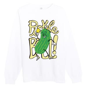 Pickleball Funny Pickle Sport Premium Crewneck Sweatshirt