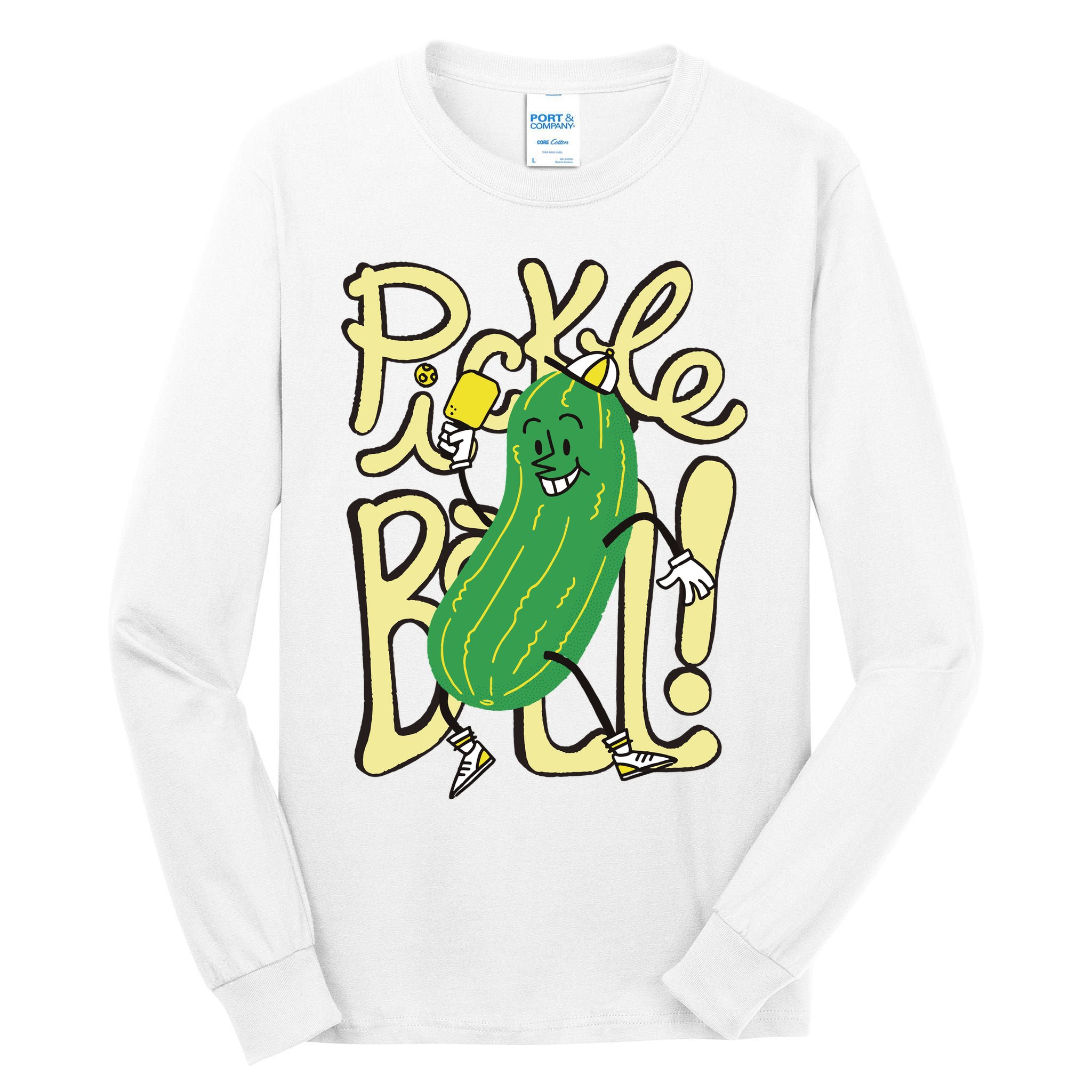 Pickleball Funny Pickle Sport Tall Long Sleeve T-Shirt