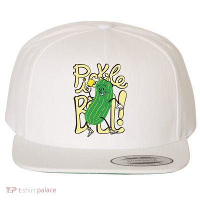 Pickleball Funny Pickle Sport Wool Snapback Cap