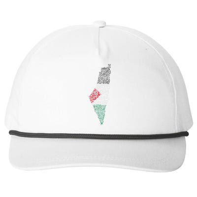 Palestine Free Palestine in Arabic Free Gaza Palestine Flag Snapback Five-Panel Rope Hat