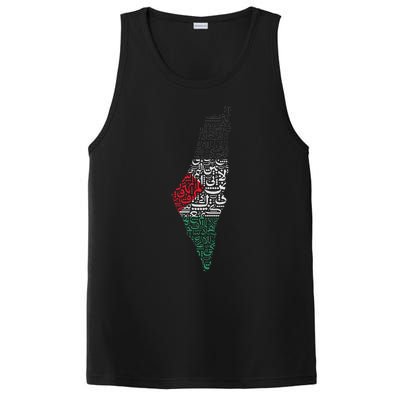 Palestine Free Palestine in Arabic Free Gaza Palestine Flag PosiCharge Competitor Tank