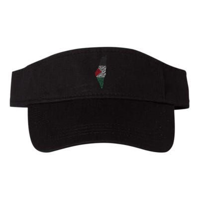 Palestine Free Palestine in Arabic Free Gaza Palestine Flag Valucap Bio-Washed Visor