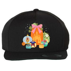 Pumpkins Fall Princesses And Pumpkin Castle Wool Snapback Cap