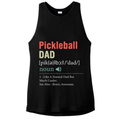 Pickleball Funny Pickleball Dad Definition Father's Day Ladies PosiCharge Tri-Blend Wicking Tank