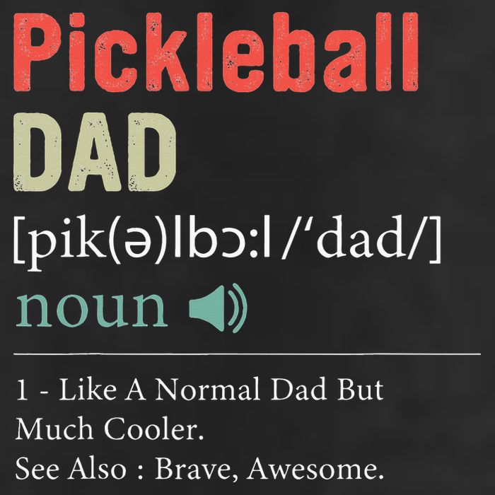 Pickleball Funny Pickleball Dad Definition Father's Day 7 Panel Mesh Trucker Snapback Hat