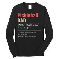 Pickleball Funny Pickleball Dad Definition Father's Day Long Sleeve Shirt