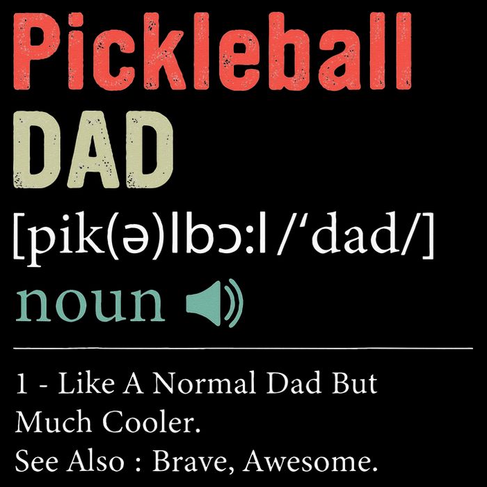 Pickleball Funny Pickleball Dad Definition Father's Day Impact Tech Backpack