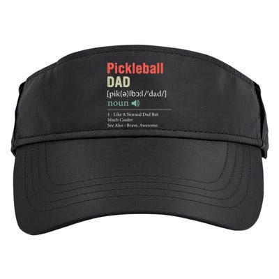 Pickleball Funny Pickleball Dad Definition Father's Day Adult Drive Performance Visor