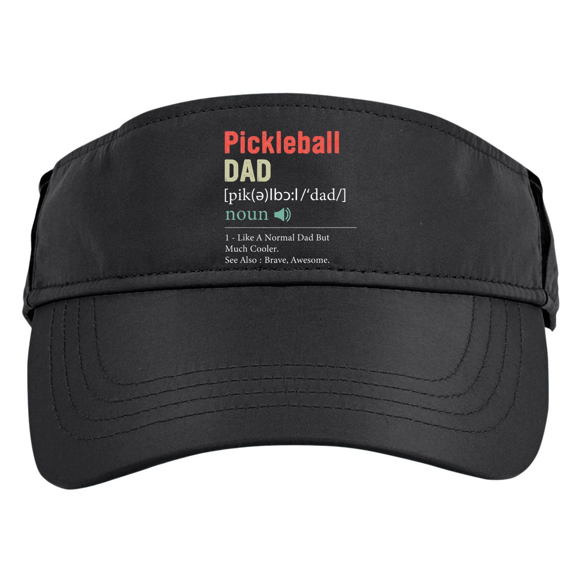 Pickleball Funny Pickleball Dad Definition Father's Day Adult Drive Performance Visor