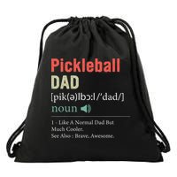 Pickleball Funny Pickleball Dad Definition Father's Day Drawstring Bag