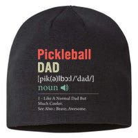 Pickleball Funny Pickleball Dad Definition Father's Day Sustainable Beanie