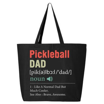 Pickleball Funny Pickleball Dad Definition Father's Day 25L Jumbo Tote