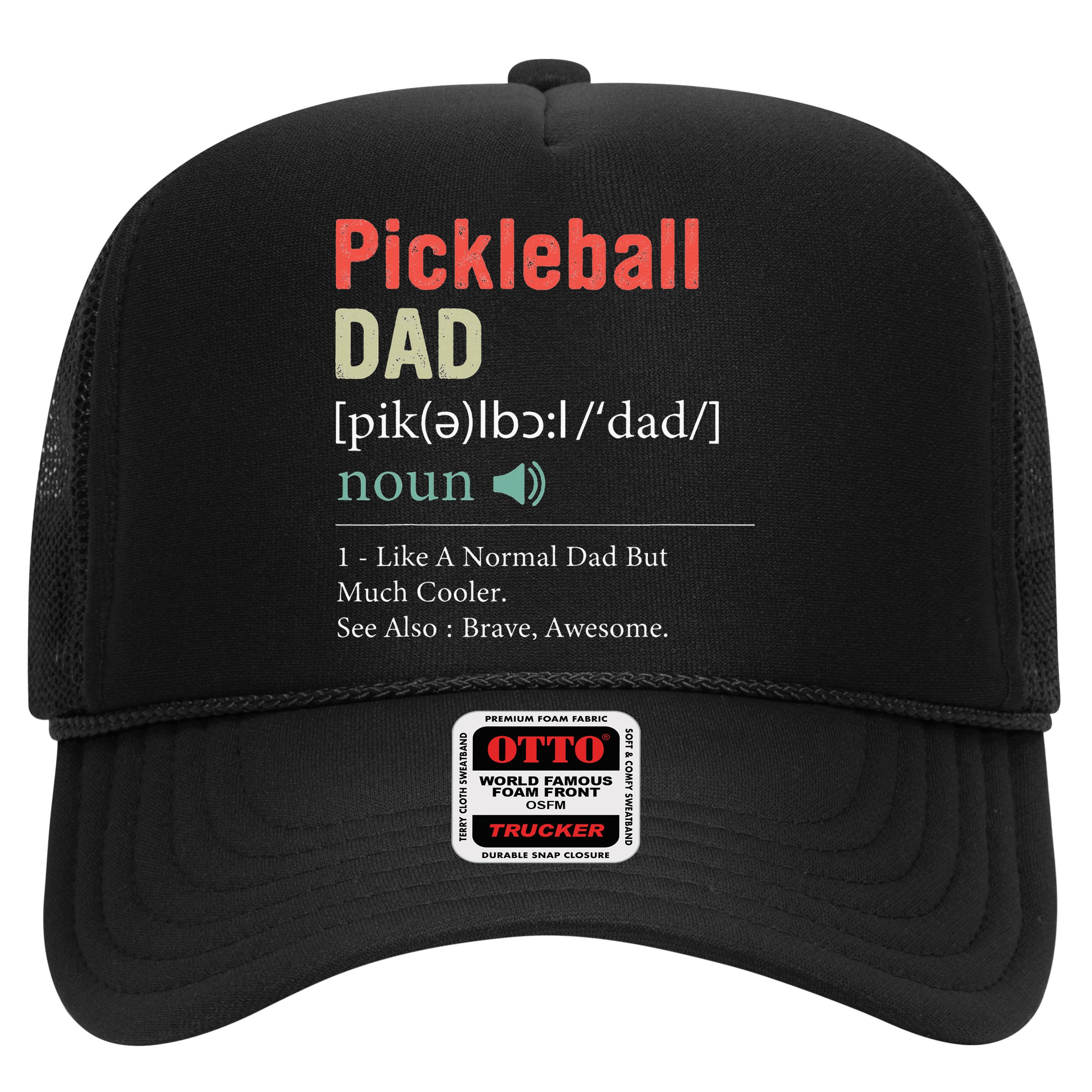 Pickleball Funny Pickleball Dad Definition Father's Day Hat