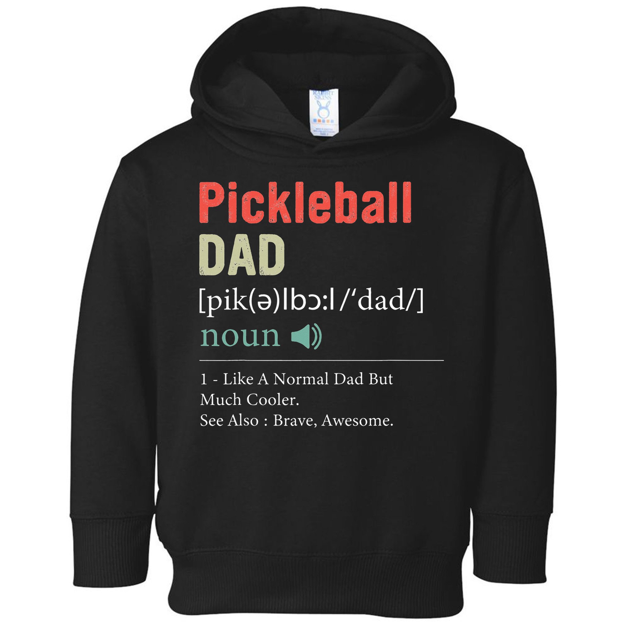 Pickleball Funny Pickleball Dad Definition Father's Day Toddler Hoodie