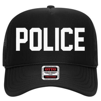 Police For Police Officer Halloween Costume High Crown Mesh Back Trucker Hat