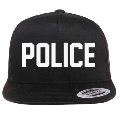 Police For Police Officer Halloween Costume Flat Bill Trucker Hat