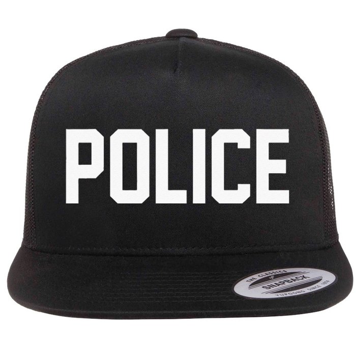 Police For Police Officer Halloween Costume Flat Bill Trucker Hat