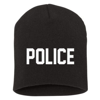 Police For Police Officer Halloween Costume Short Acrylic Beanie