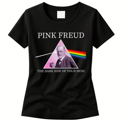 Psychology Freud Pink Dark Side Of The Mom Freudia Womens T-Shirt