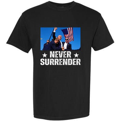 Pray For President Trump Never Surrender God Bless Trump Garment-Dyed Heavyweight T-Shirt