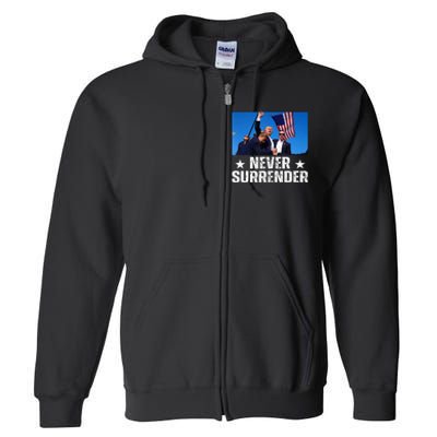 Pray For President Trump Never Surrender God Bless Trump Full Zip Hoodie