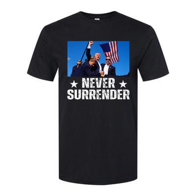 Pray For President Trump Never Surrender God Bless Trump Softstyle CVC T-Shirt