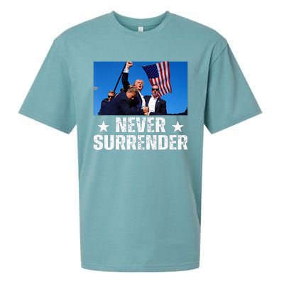 Pray For President Trump Never Surrender God Bless Trump Sueded Cloud Jersey T-Shirt