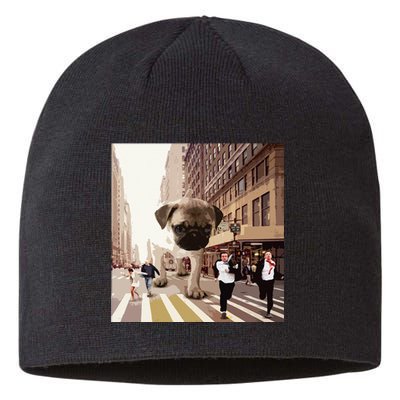 PUGZILLA Funny Pug For Dog Lovers To Halloween Sustainable Beanie