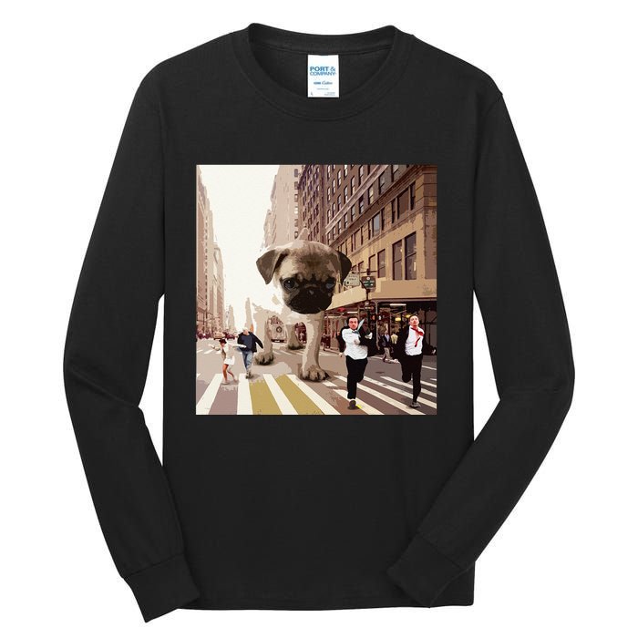 PUGZILLA Funny Pug For Dog Lovers To Halloween Tall Long Sleeve T-Shirt