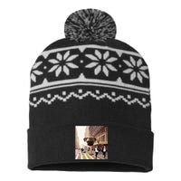 PUGZILLA Funny Pug For Dog Lovers To Halloween USA-Made Snowflake Beanie