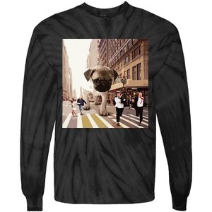 PUGZILLA Funny Pug For Dog Lovers To Halloween Tie-Dye Long Sleeve Shirt