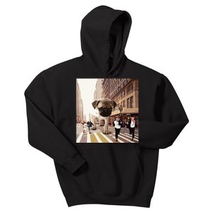 PUGZILLA Funny Pug For Dog Lovers To Halloween Kids Hoodie