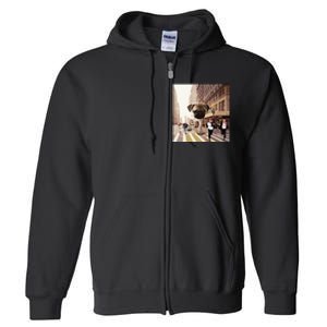 PUGZILLA Funny Pug For Dog Lovers To Halloween Full Zip Hoodie