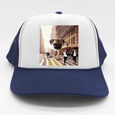 PUGZILLA Funny Pug For Dog Lovers To Halloween Trucker Hat